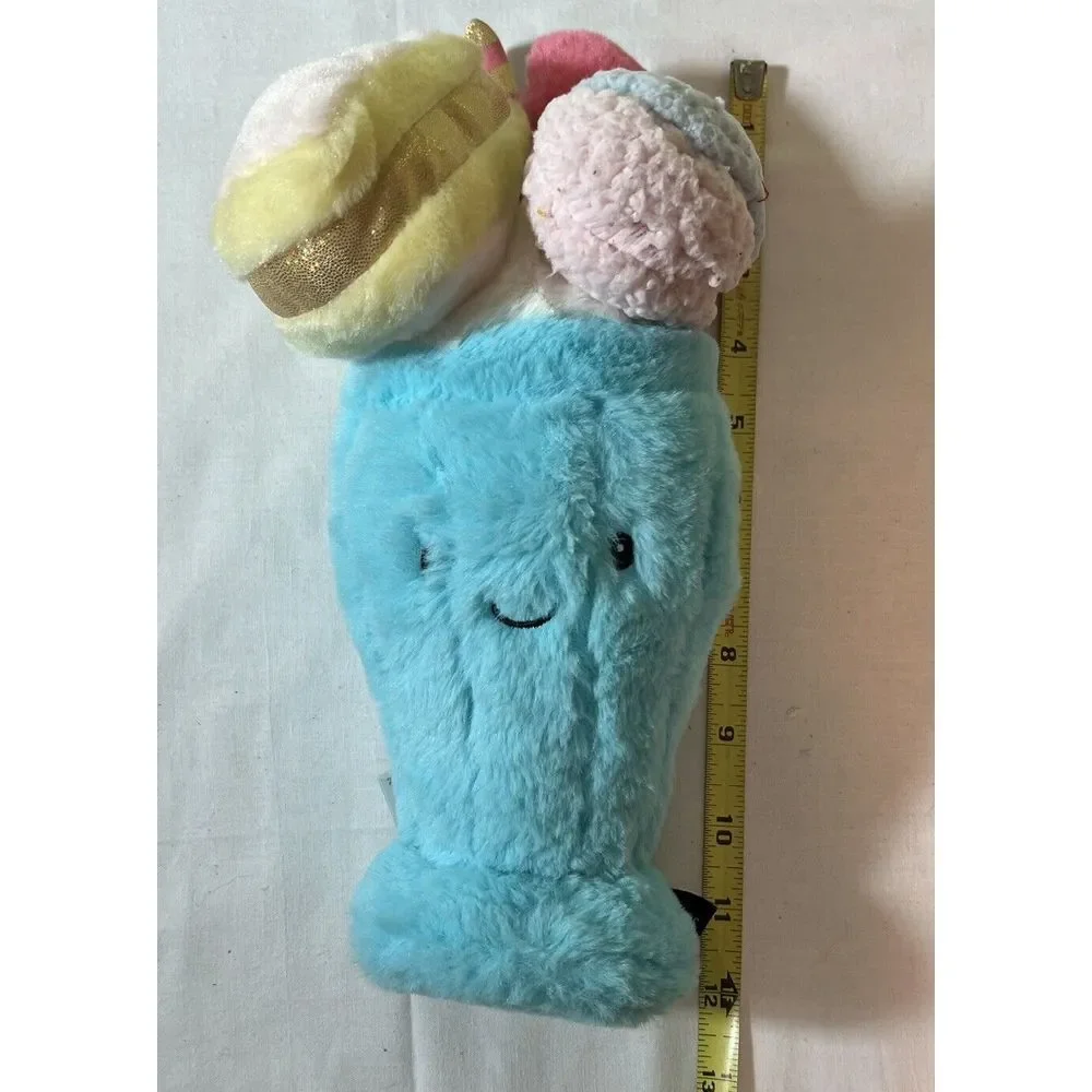 FAO Schwarz Milkshake Plush Blue Stuffed Toy Macaron Heart 2022 MerchSource